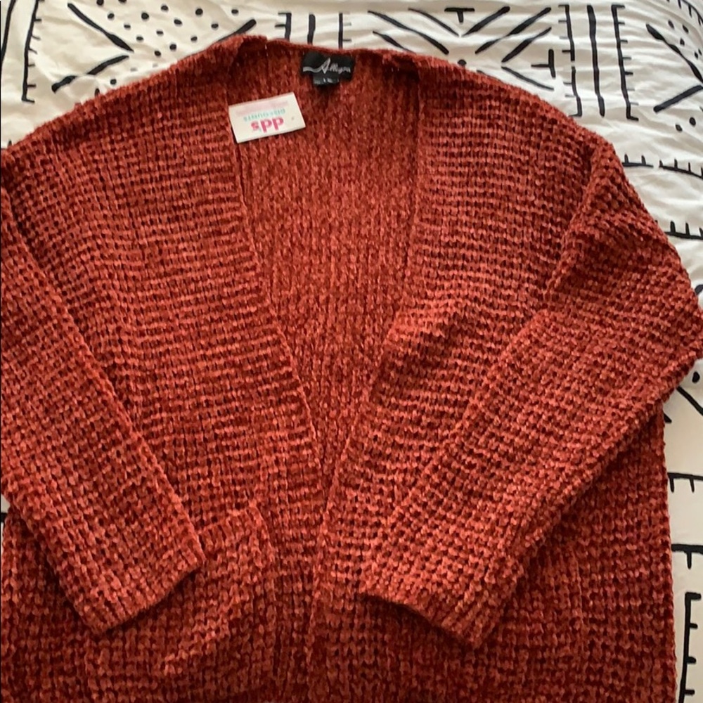 NWOT rust colored cardigan